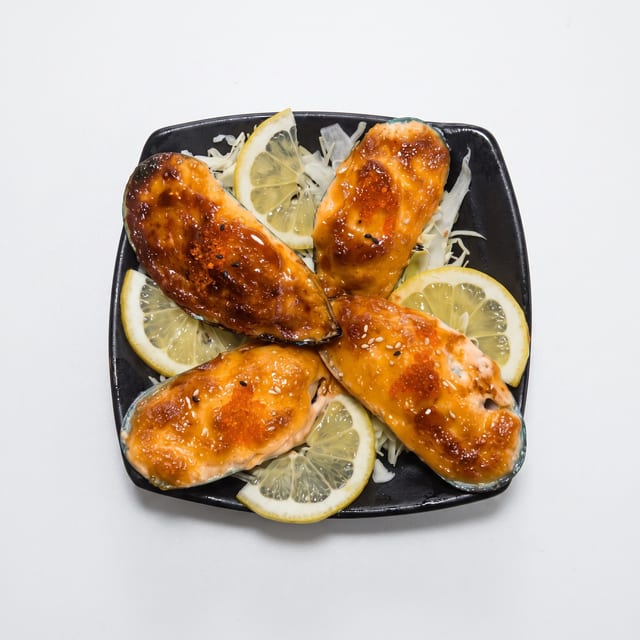Baked Mussels.